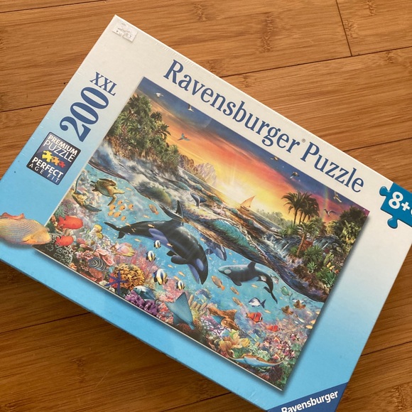 Ravensburger Kinderpuzzle Orca Paradies – 200 Teile, XXL-Format 49x36 Cm, Für Kinder Ab 8 Jahren
